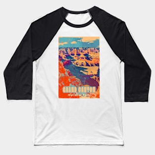 Grand Canyon National Park Vintage Travel Poster Baseball T-Shirt